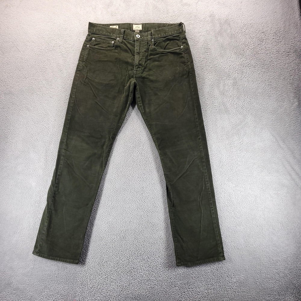 J Crew Pants Mens 31x30 Green 770 Straight Corduroy Chino Khakis Office